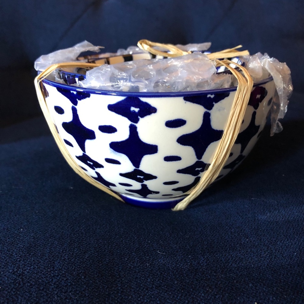 West Elm Indigo Tye-Dye Bowl Set